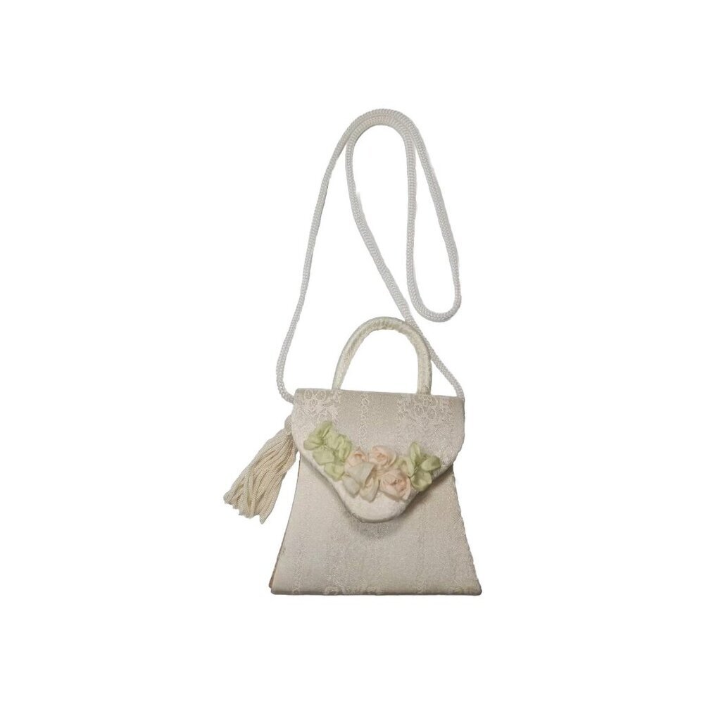 Louis Nichole Doll Handbag Purse Kurt Adler Cream Silky Damask Accesories 1999